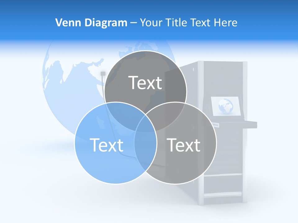 Abstract Presentation Of The Server On Earth PowerPoint Template