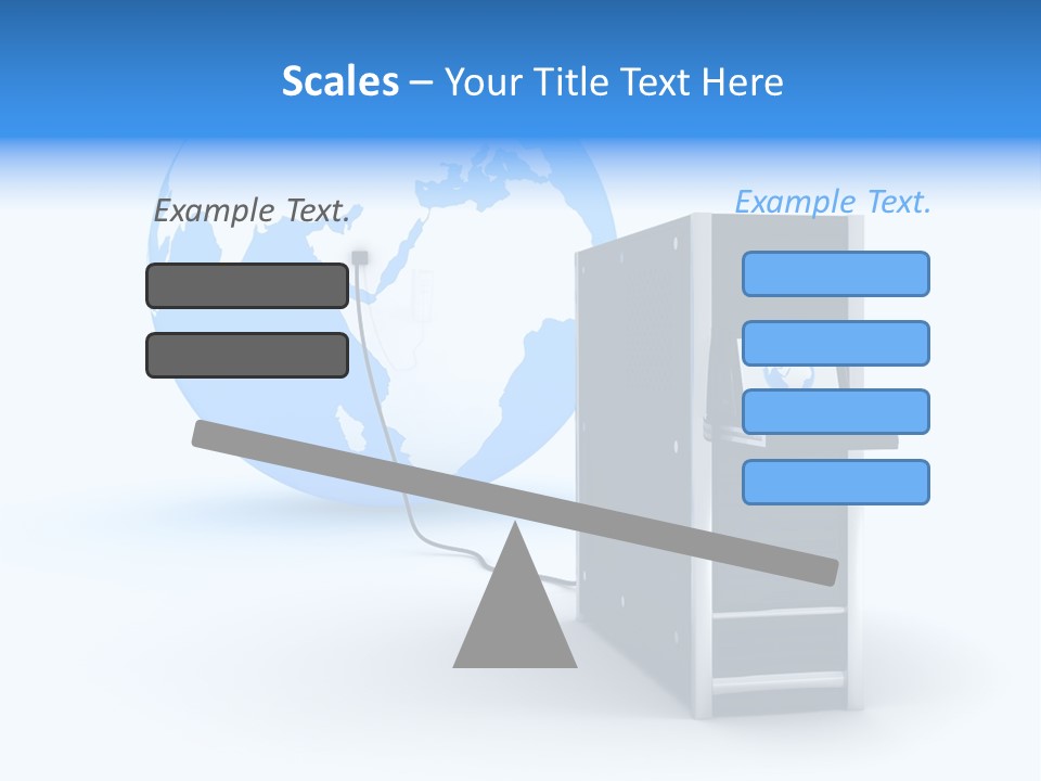 Abstract Presentation Of The Server On Earth PowerPoint Template