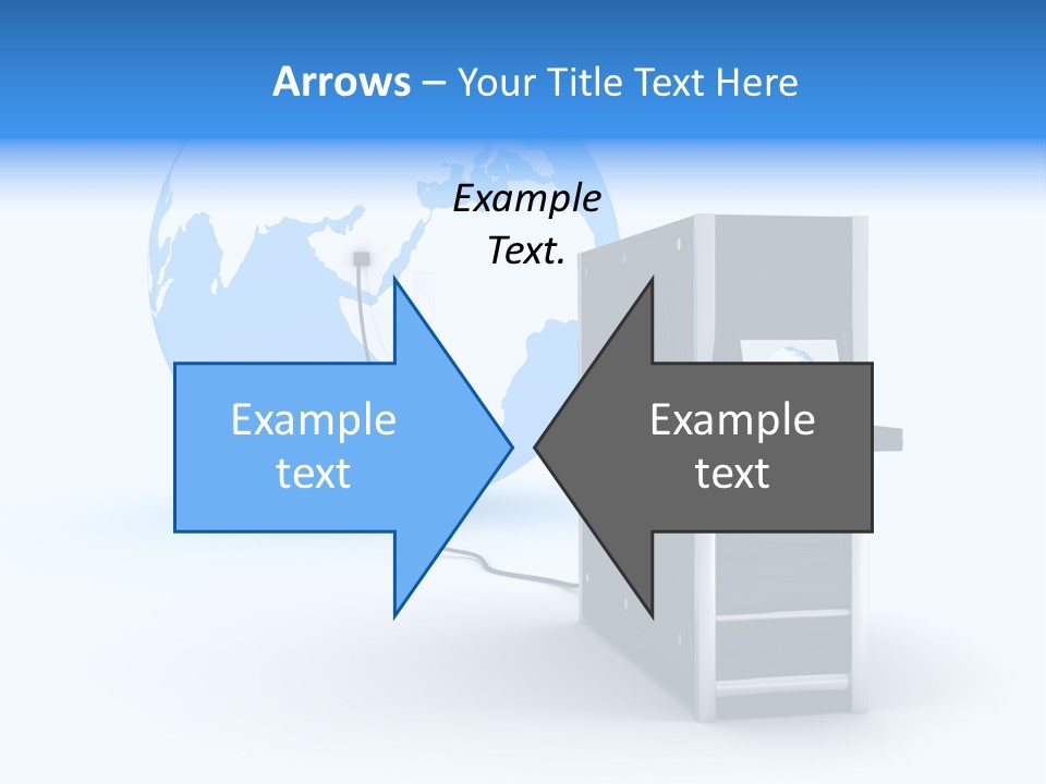 Abstract Presentation Of The Server On Earth PowerPoint Template