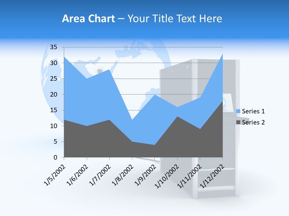 Abstract Presentation Of The Server On Earth PowerPoint Template