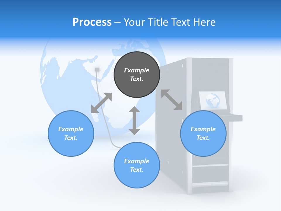 Abstract Presentation Of The Server On Earth PowerPoint Template