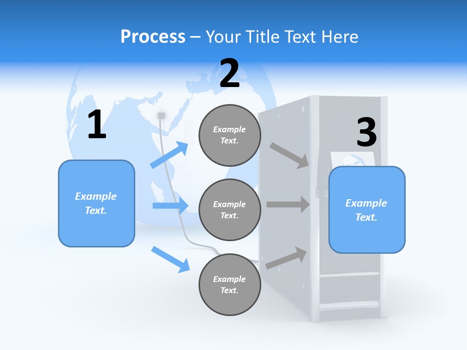 Abstract Presentation Of The Server On Earth PowerPoint Template