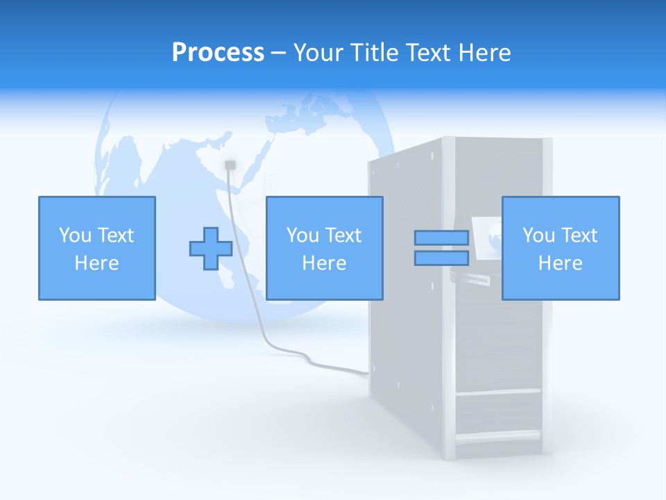 Abstract Presentation Of The Server On Earth PowerPoint Template