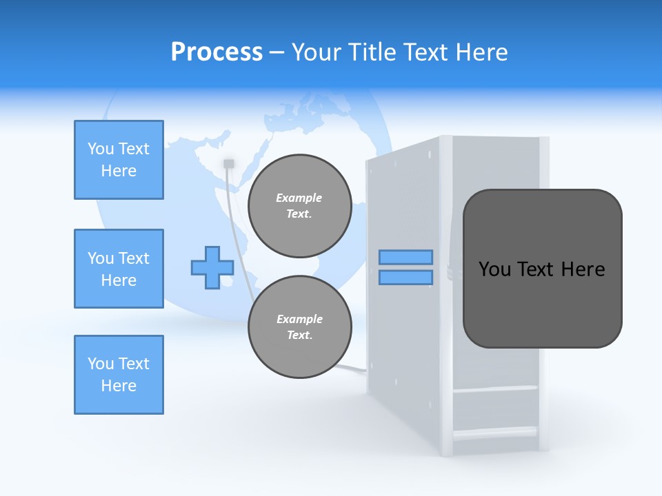 Abstract Presentation Of The Server On Earth PowerPoint Template