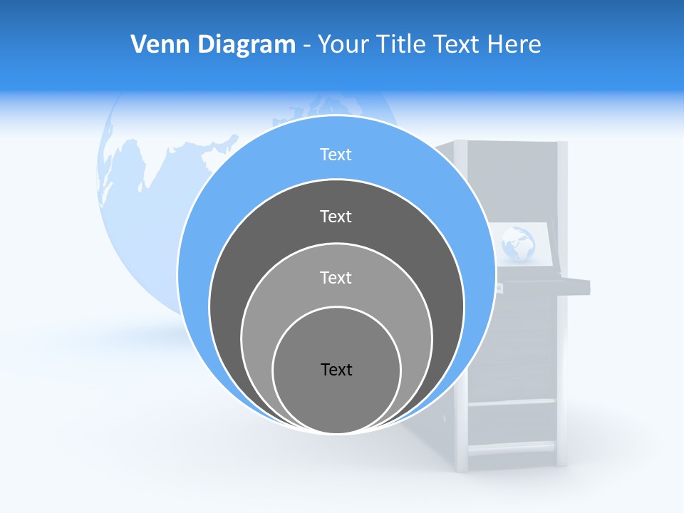 Abstract Presentation Of The Server On Earth PowerPoint Template