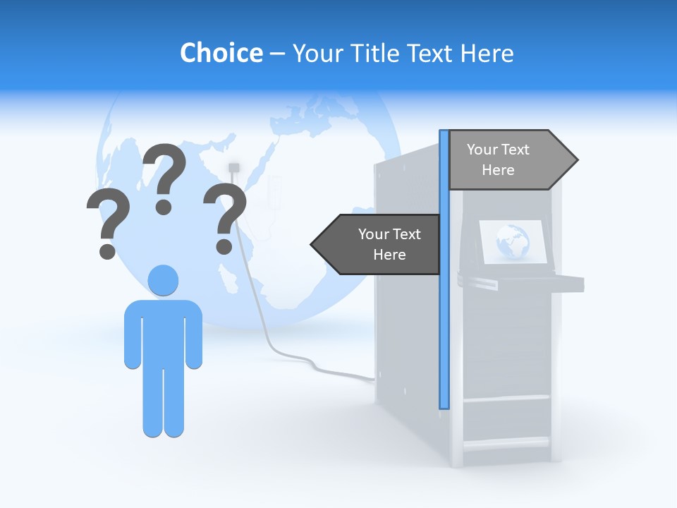 Abstract Presentation Of The Server On Earth PowerPoint Template