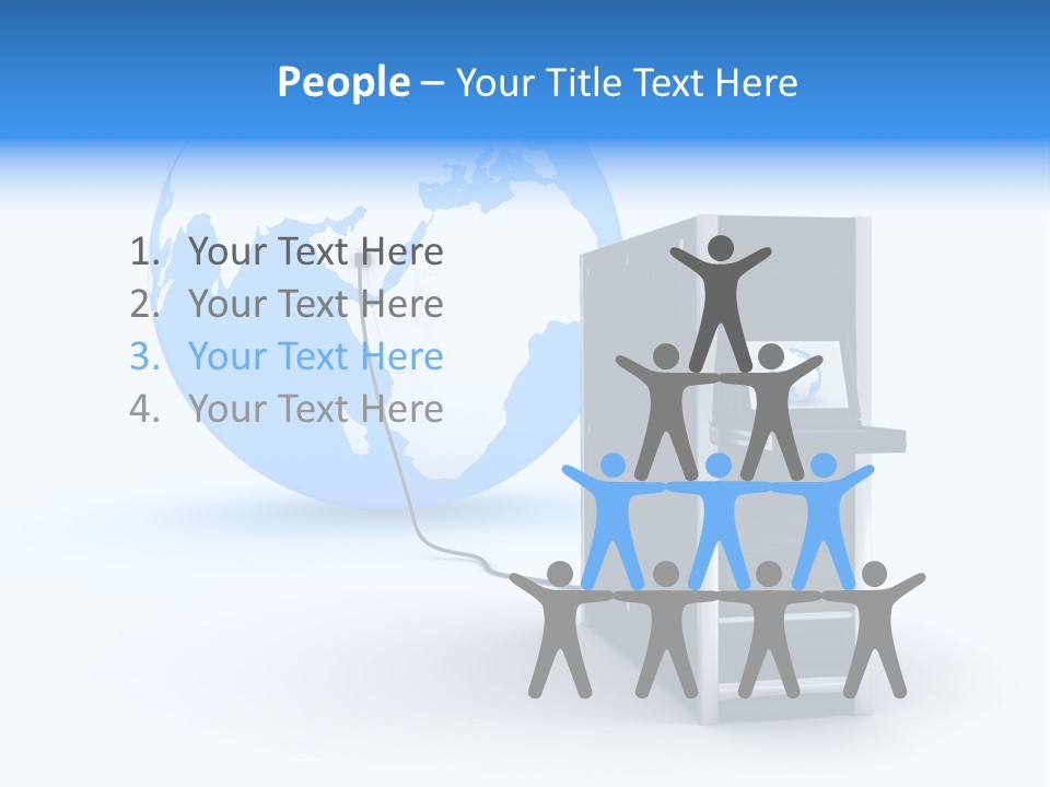 Abstract Presentation Of The Server On Earth PowerPoint Template