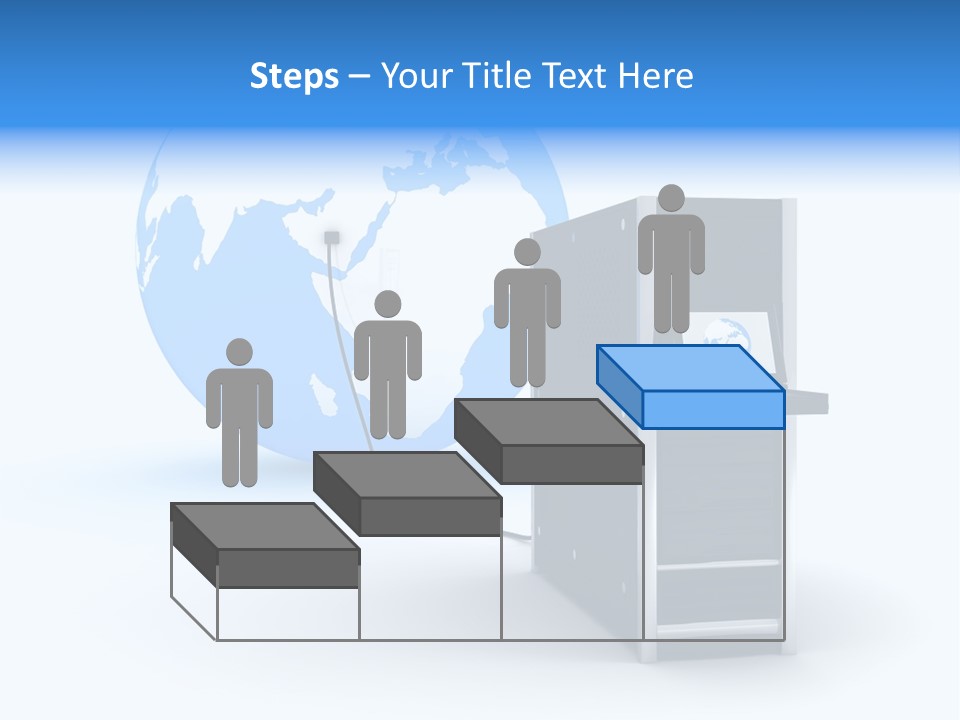 Abstract Presentation Of The Server On Earth PowerPoint Template