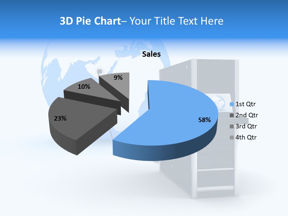 Abstract Presentation Of The Server On Earth PowerPoint Template