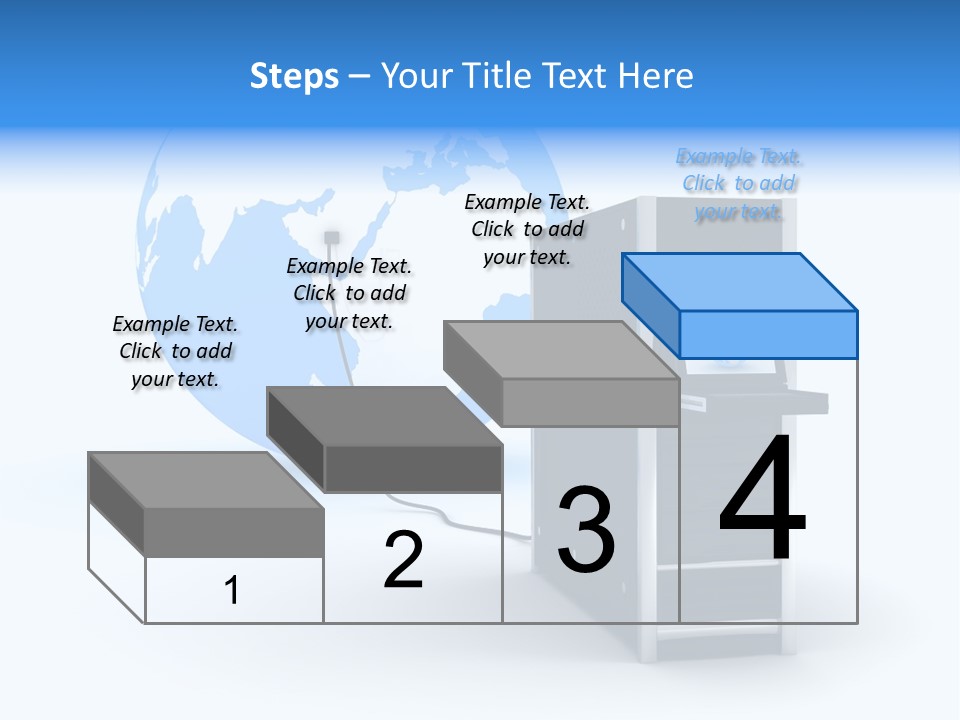 Abstract Presentation Of The Server On Earth PowerPoint Template