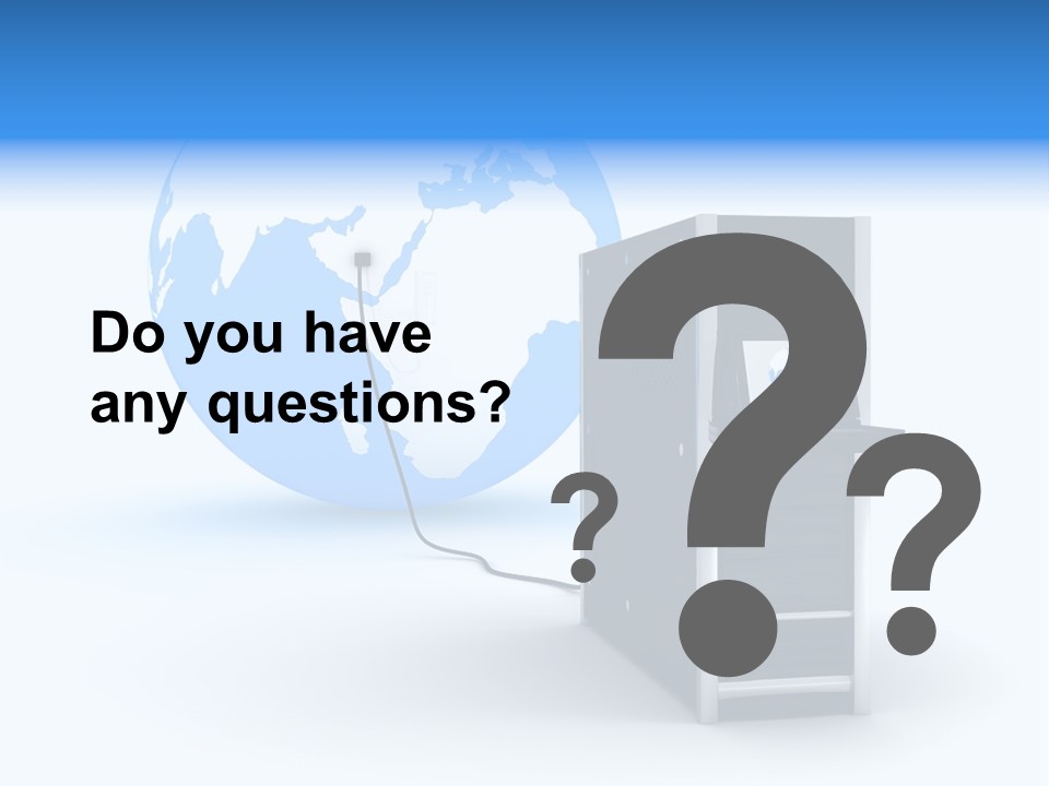 Abstract Presentation Of The Server On Earth PowerPoint Template