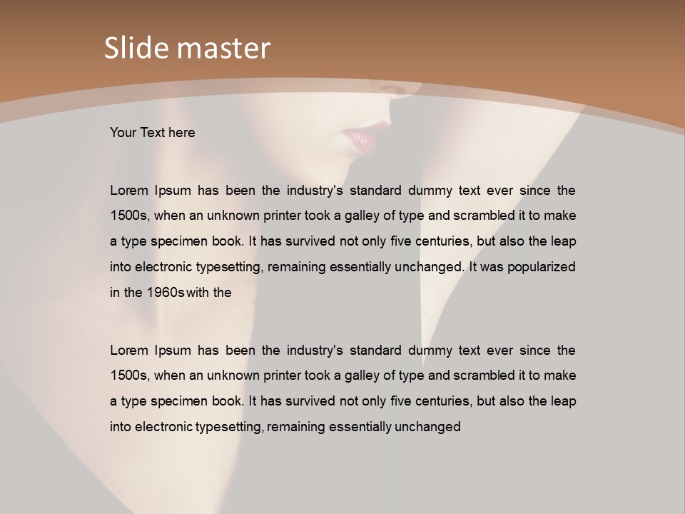 A Woman In A Black Dress Is Holding Her Hair PowerPoint Template