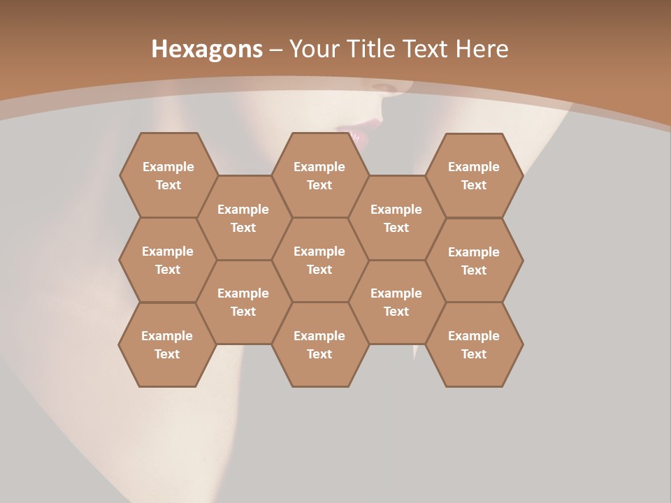 A Woman In A Black Dress Is Holding Her Hair PowerPoint Template