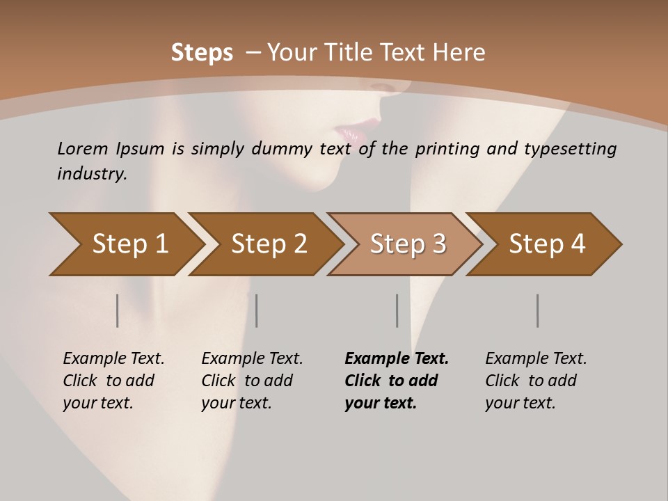 A Woman In A Black Dress Is Holding Her Hair PowerPoint Template