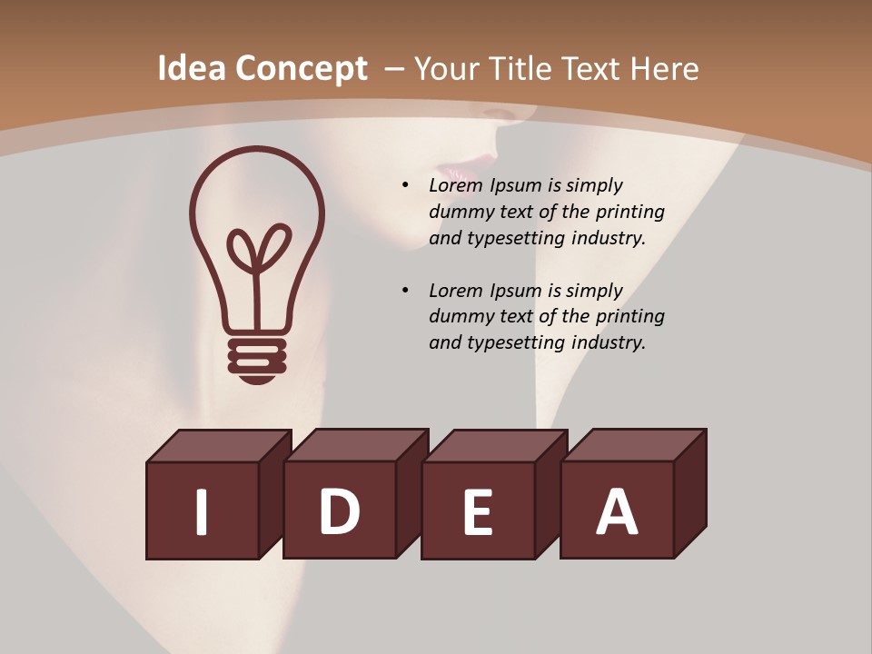 A Woman In A Black Dress Is Holding Her Hair PowerPoint Template