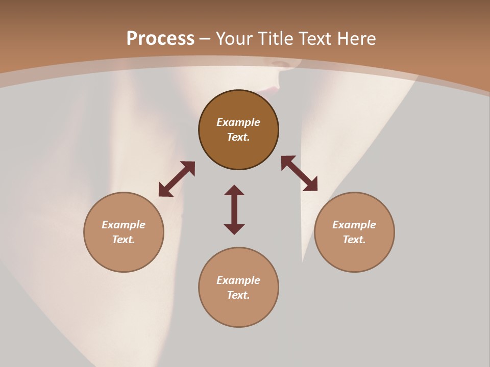 A Woman In A Black Dress Is Holding Her Hair PowerPoint Template