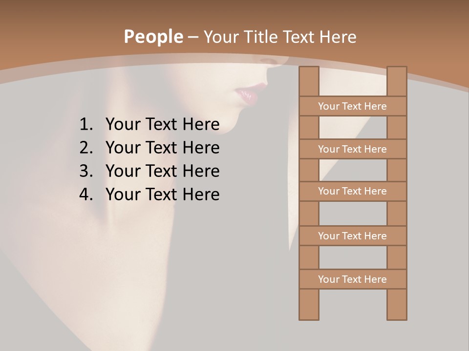 A Woman In A Black Dress Is Holding Her Hair PowerPoint Template