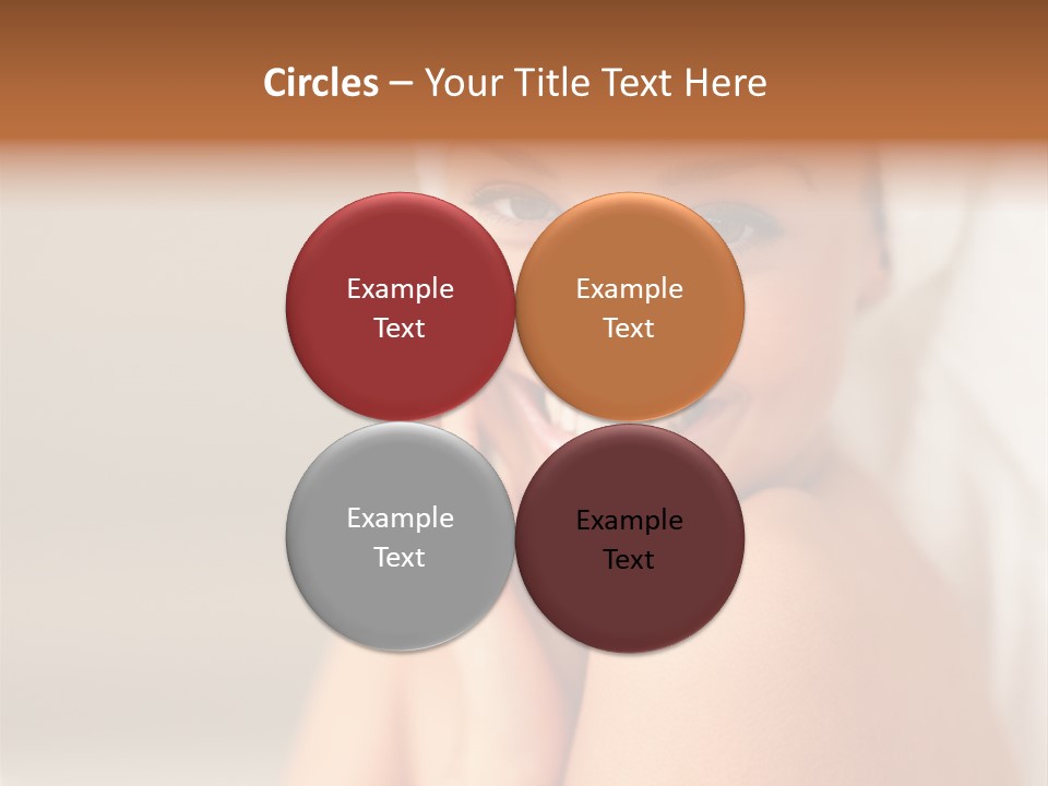 Young Beautiful Girl Applying Cream On Her Cheek PowerPoint Template