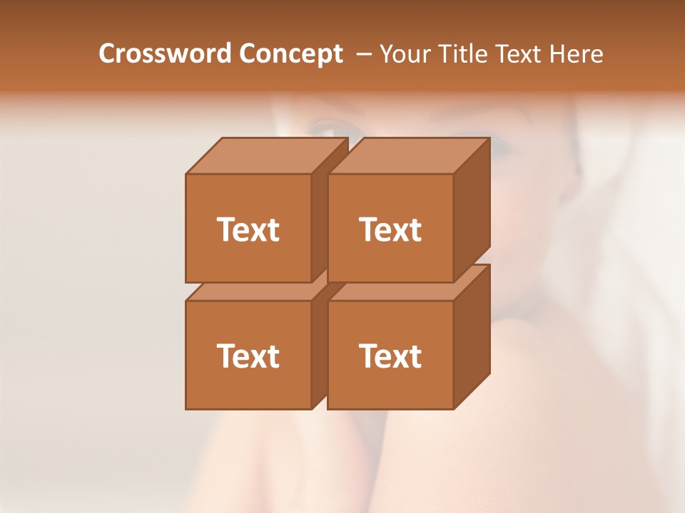 Young Beautiful Girl Applying Cream On Her Cheek PowerPoint Template