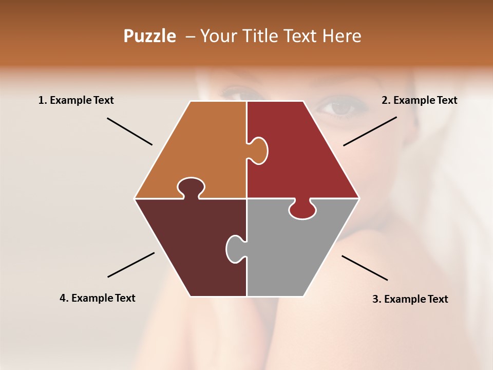 Young Beautiful Girl Applying Cream On Her Cheek PowerPoint Template