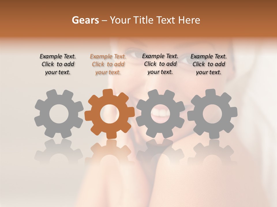 Young Beautiful Girl Applying Cream On Her Cheek PowerPoint Template