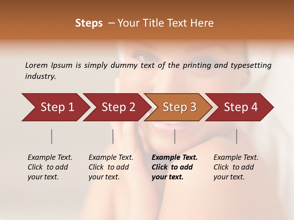 Young Beautiful Girl Applying Cream On Her Cheek PowerPoint Template