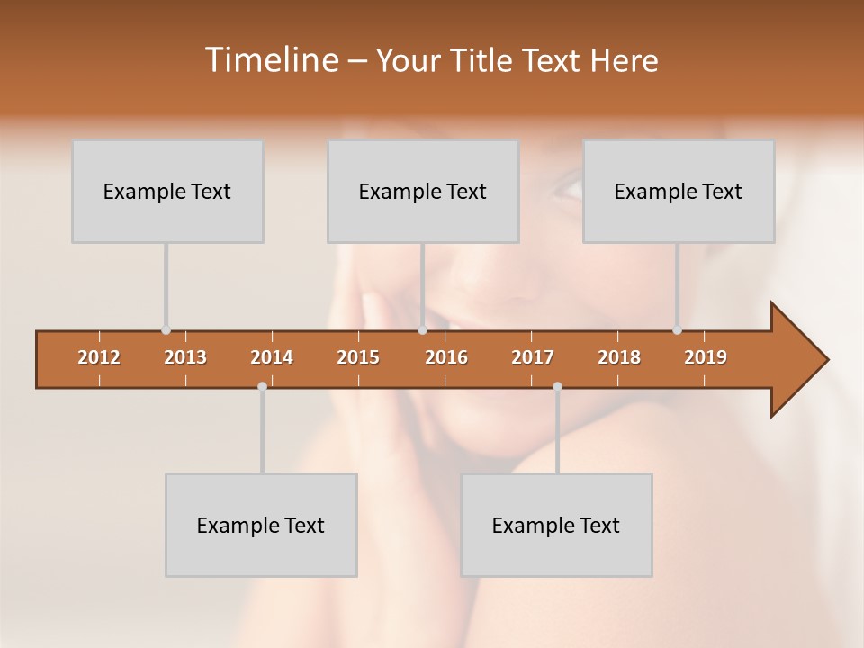 Young Beautiful Girl Applying Cream On Her Cheek PowerPoint Template