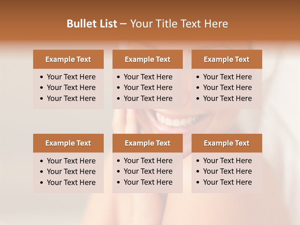 Young Beautiful Girl Applying Cream On Her Cheek PowerPoint Template