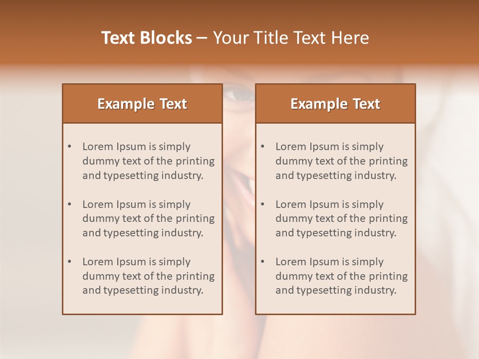 Young Beautiful Girl Applying Cream On Her Cheek PowerPoint Template