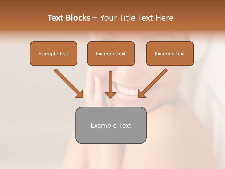 Young Beautiful Girl Applying Cream On Her Cheek PowerPoint Template