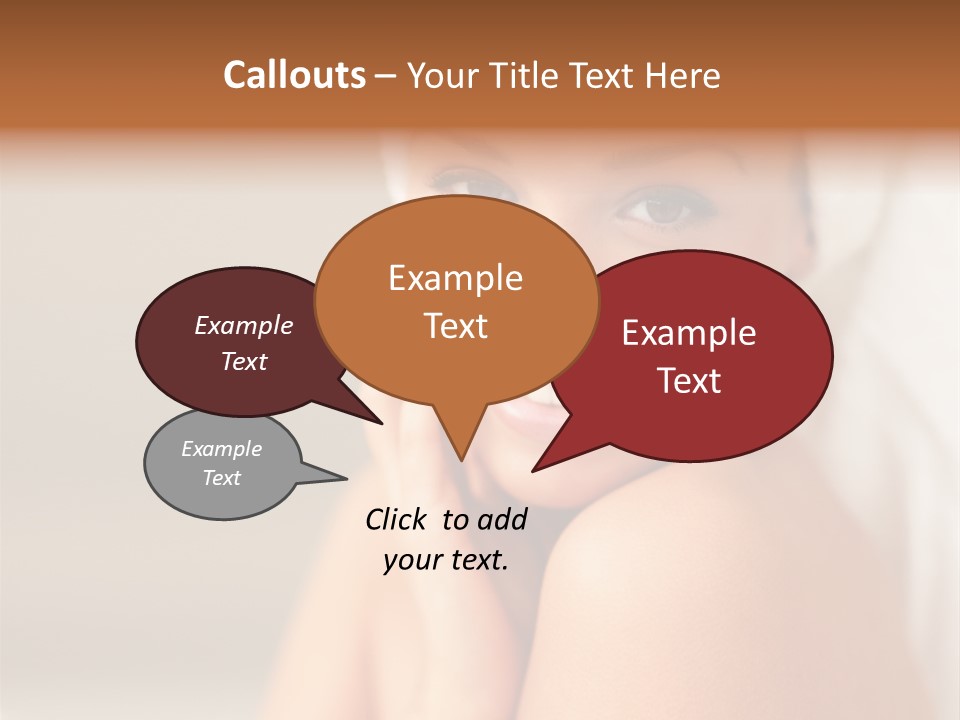 Young Beautiful Girl Applying Cream On Her Cheek PowerPoint Template