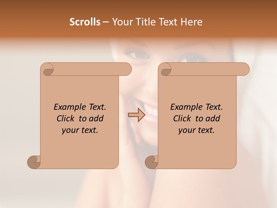 Young Beautiful Girl Applying Cream On Her Cheek PowerPoint Template