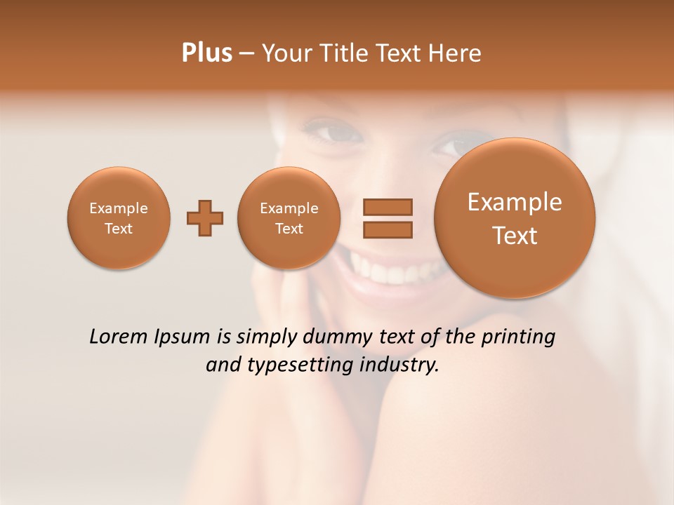 Young Beautiful Girl Applying Cream On Her Cheek PowerPoint Template