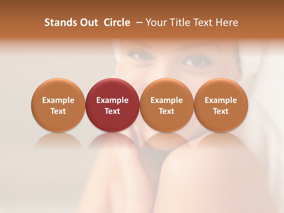 Young Beautiful Girl Applying Cream On Her Cheek PowerPoint Template