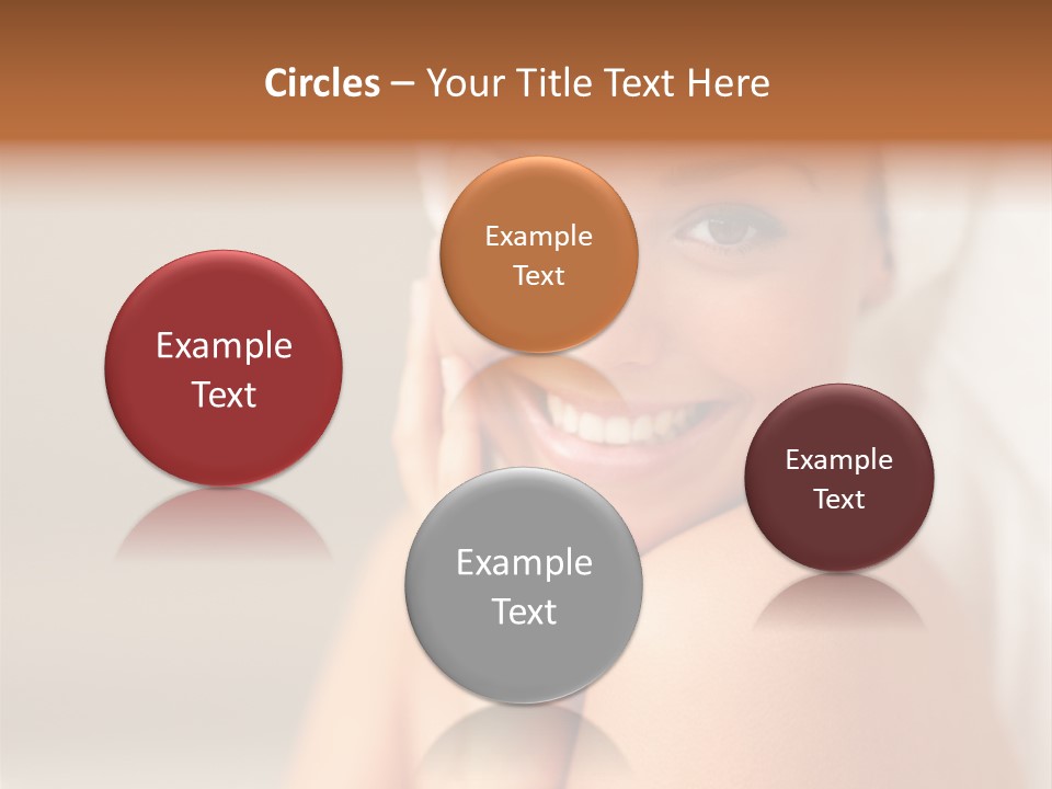 Young Beautiful Girl Applying Cream On Her Cheek PowerPoint Template