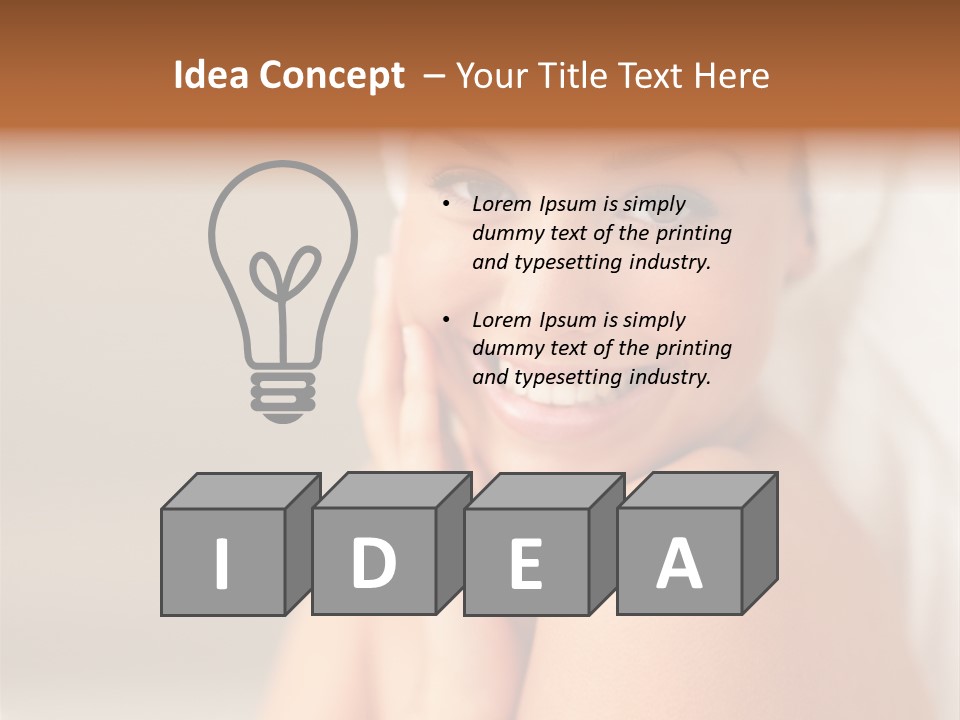 Young Beautiful Girl Applying Cream On Her Cheek PowerPoint Template