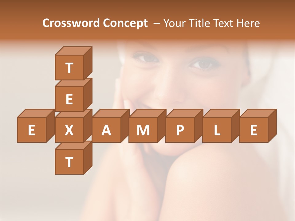 Young Beautiful Girl Applying Cream On Her Cheek PowerPoint Template