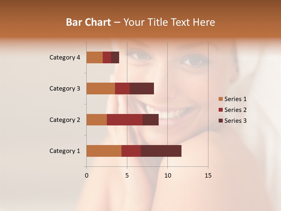 Young Beautiful Girl Applying Cream On Her Cheek PowerPoint Template