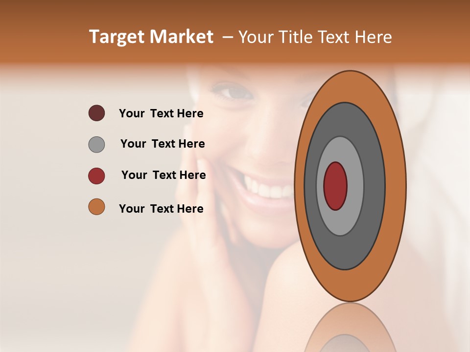 Young Beautiful Girl Applying Cream On Her Cheek PowerPoint Template