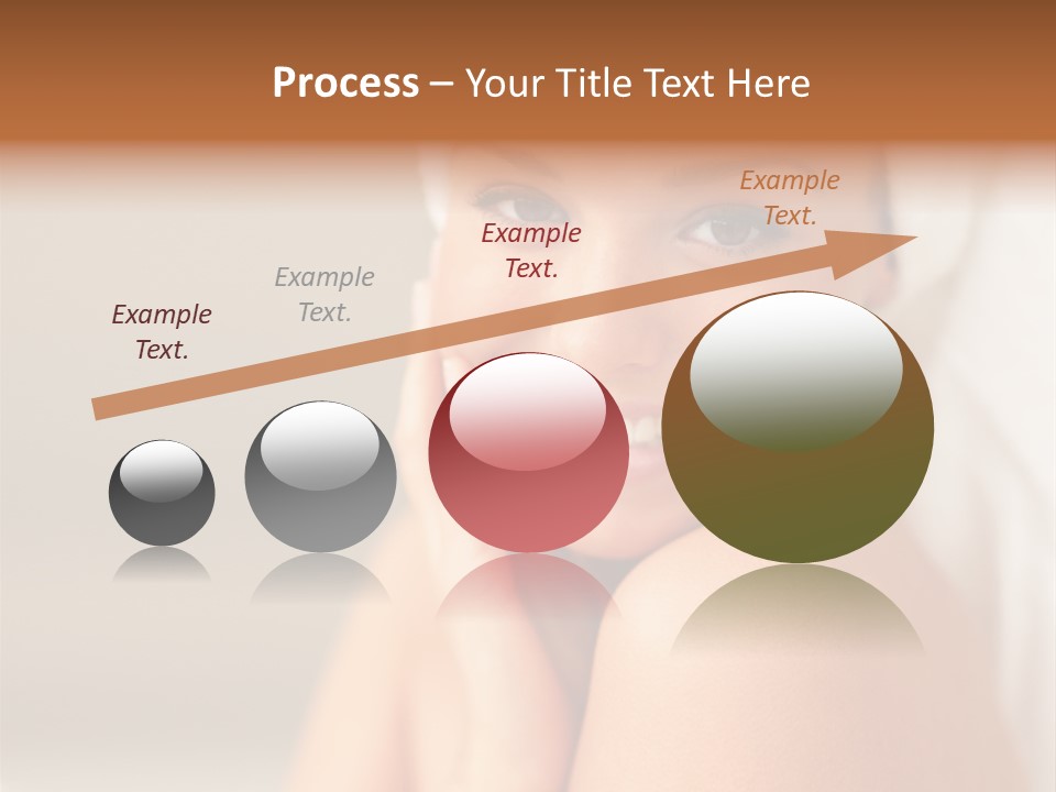 Young Beautiful Girl Applying Cream On Her Cheek PowerPoint Template