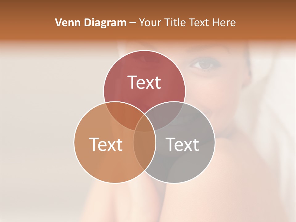 Young Beautiful Girl Applying Cream On Her Cheek PowerPoint Template