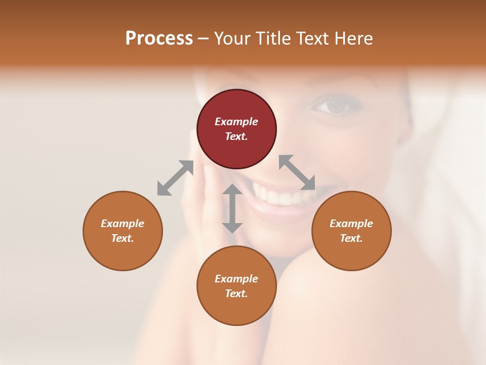 Young Beautiful Girl Applying Cream On Her Cheek PowerPoint Template