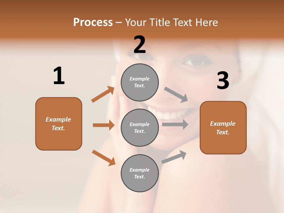 Young Beautiful Girl Applying Cream On Her Cheek PowerPoint Template