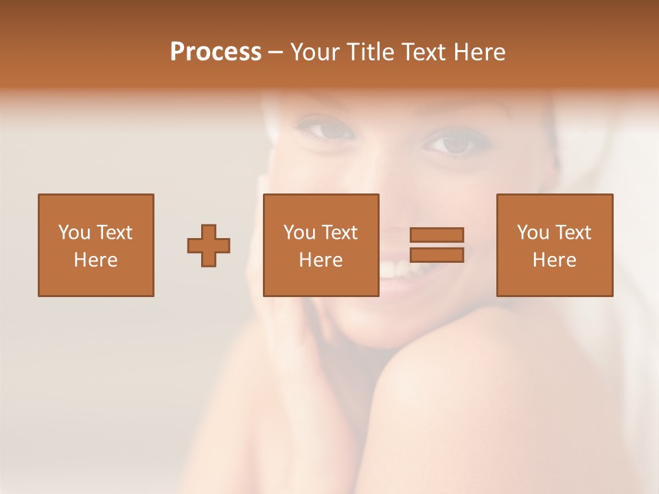 Young Beautiful Girl Applying Cream On Her Cheek PowerPoint Template