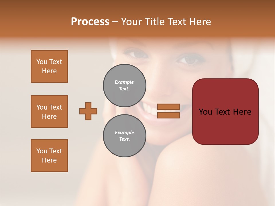 Young Beautiful Girl Applying Cream On Her Cheek PowerPoint Template