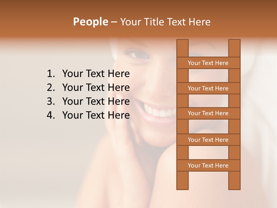 Young Beautiful Girl Applying Cream On Her Cheek PowerPoint Template
