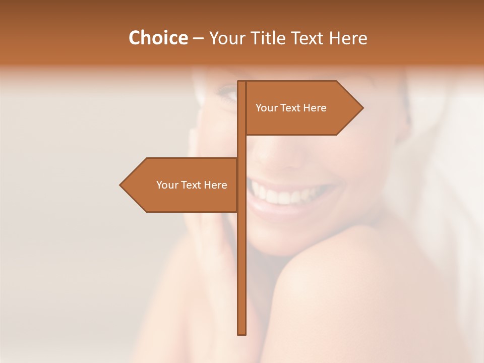 Young Beautiful Girl Applying Cream On Her Cheek PowerPoint Template