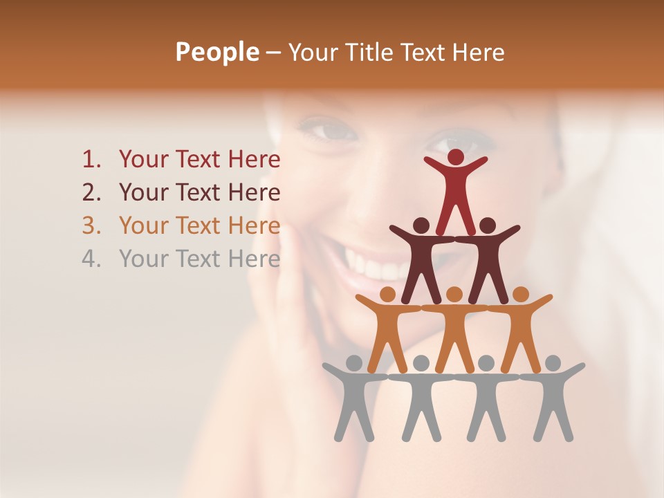 Young Beautiful Girl Applying Cream On Her Cheek PowerPoint Template