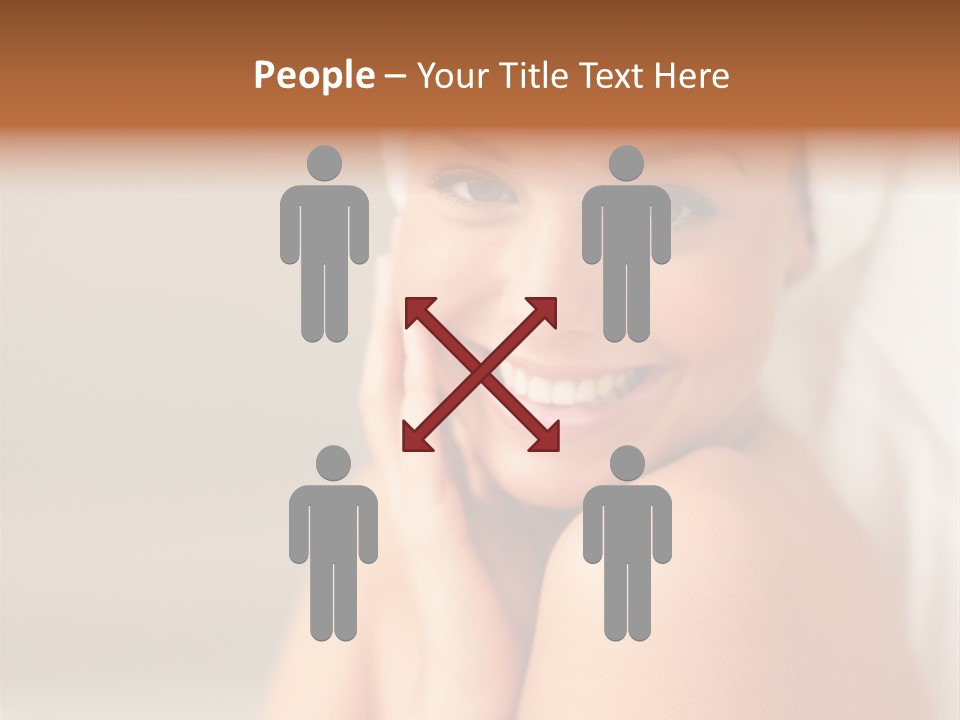 Young Beautiful Girl Applying Cream On Her Cheek PowerPoint Template