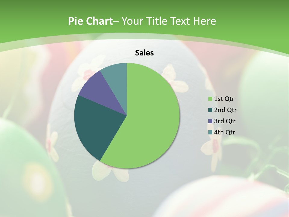 Cheerful Cluster Of Easter Eggs Painted With Rough Strokes - Close Up PowerPoint Template